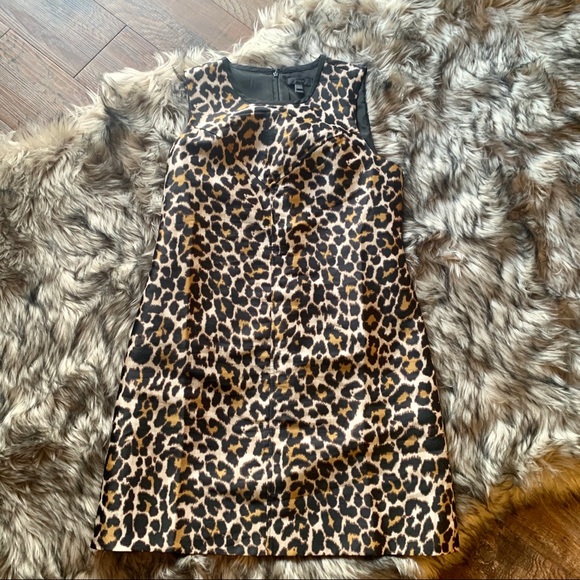 J. Crew Leopard animal Print A-Line Shift dress - Picture 5 of 12